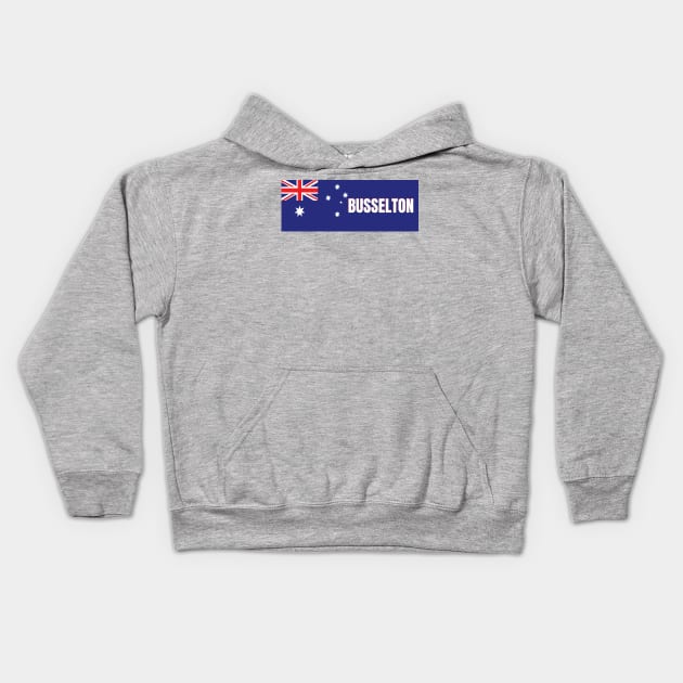 Busselton City in Australian Flag Kids Hoodie by aybe7elf